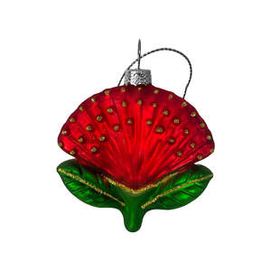 Christmas: Pōhutukawa Glass Christmas Decoration