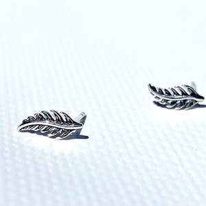 Jewellery: Kiwiana Studs, Silver Fern s/s
