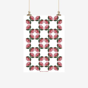 House Home: Patterns of New Zealand Tea Towel, Pohutukawa