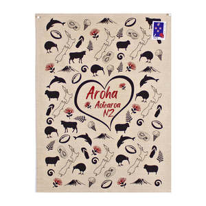 Aroha Linen Tea Towel