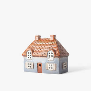 All: Cotswolds Cottage Tea Light Cottage - Blue