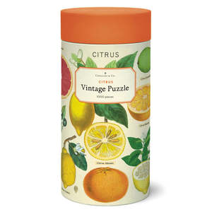 Live Laugh Learn: Citrus 1000 Piece Vintage Jigsaw Puzzle