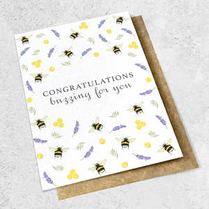 Books Stationery All: Congratulations Buzzing For You - Greeting Card