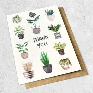 Thank You Pot Plants - Greeting Card