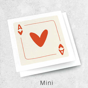 Ace of Hearts Mini - Greeting Card