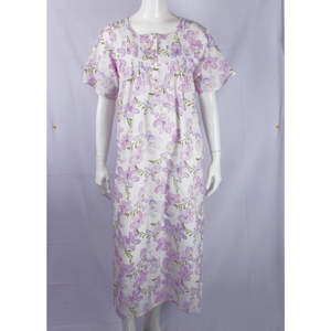 Fashion Accessories: Cotton Lilac Floral Nightdress