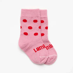 Cherry Merino Crew Baby Socks