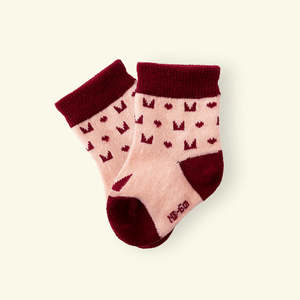 Mosey - Merino Baby Socks, Plum