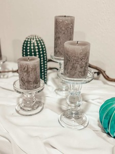 Products: Glass pillar candle holders