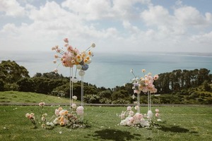 White Floral Stands