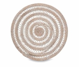 Products: Whitewashed Rattan Round Charger Plate/ Placemat