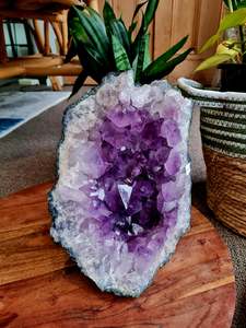 Large Amethyst Druzy Cluster Free Standing