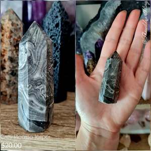 Grey Picasso Jasper 65mm