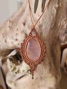 Rose Quartz Wrapped in Caramel