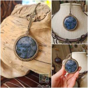 Moss Agate Wrapped in Khaki