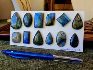 Waxed Polyester Cords 260mtr: Labradorite Cabochon Card #12