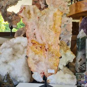 Pink Amethyst Slab on Stand 1.2kg