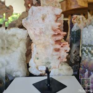 Pink Amethyst: Pink Amethyst Slab on Stand 940g