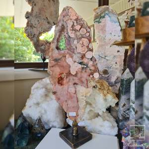Pink Amethyst Slab on Stand 1.9kg