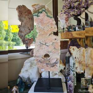 Pink Amethyst Slab on Stand 2.8g