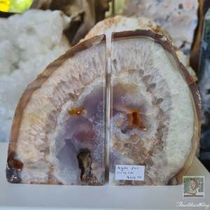 Agate Geode Book Ends 1.65g