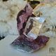 Amethyst Flower with Mounted Selenite Slab 590g