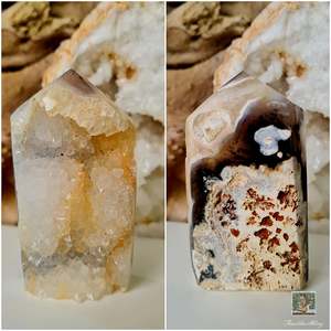 Crystal Points: Agate Druzy 233g