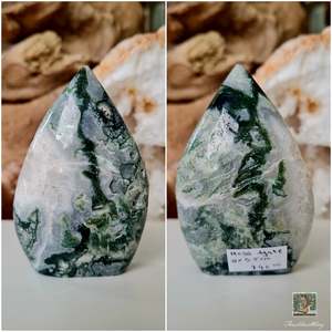 Crystal Points: Moss Agate 148g