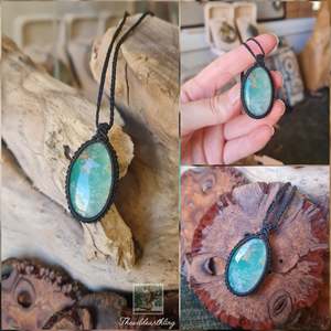 Chrysoprase Wrapped in Black