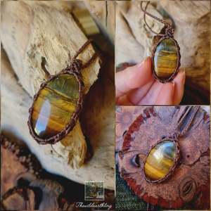 Tigers Eye Wrapped in Dark Mocca