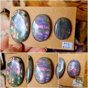 Purple Labradorite Cabochon Card #003