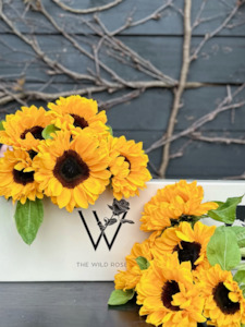 Valentines Day Flowers: Sunflower Gift Box