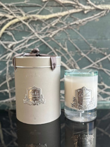 Gifts: Côte Noire Pink Champagne Luxury Candle - White Glass