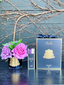 Gifts Under 150: Côte Noire Rose Bouquet Black Glass