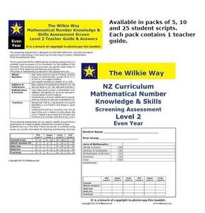 Screen 2 (Y3&4) Assessment 25 Pack (Odd)