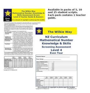 Screen 4 (Y7&8) Assessment 5 Pack (Odd)