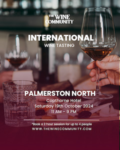 Wine Tasting at Palmerston North Saturday 19 October 2024