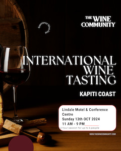 Event: Wine Tasting at Kapiti Coast Sunday 13 October 2024