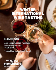 Event: Wine Tasting at Hamilton Saturday 27th July 2024