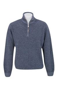 Products: NE338 Textured 1/2 zip Sweater - The Woolshed