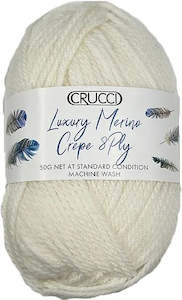 Frontpage: Crucci Luxury Merino Crepe 8ply Wool - Colours Available