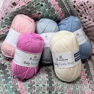 Wool For Knitting: Broadway Yarns - Baby Purely Wool 4 Ply