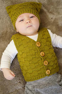 Baby Patterns: Baby Cakes - BC68 - Theodore Vest Pattern