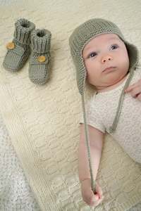 Patterns: Baby Cakes - BC69 - Brayden Hat and Booties Pattern