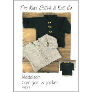 Maddison Cardi and Jacket - Kiwi Stitch & Knit Pattern
