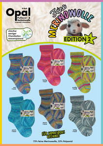 Wool For Knitting: Opal "Feine Merinowolle" Edition 2 - Fine Merino Sock Yarn