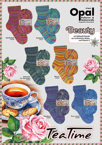 Wool For Knitting: Opal Beauty "Tea Time" - Sock Yarn