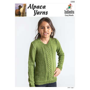 Cable Sweater 1566 - Alpaca Yarns