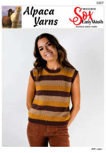 Patterns: Tweedie Stripe Vest 1317 - Alpaca Yarns