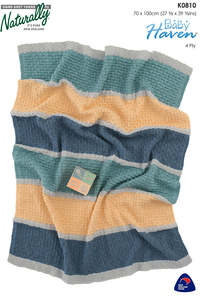 Baby Patterns: Naturally - K0810 - Baby Haven Blanket Pattern